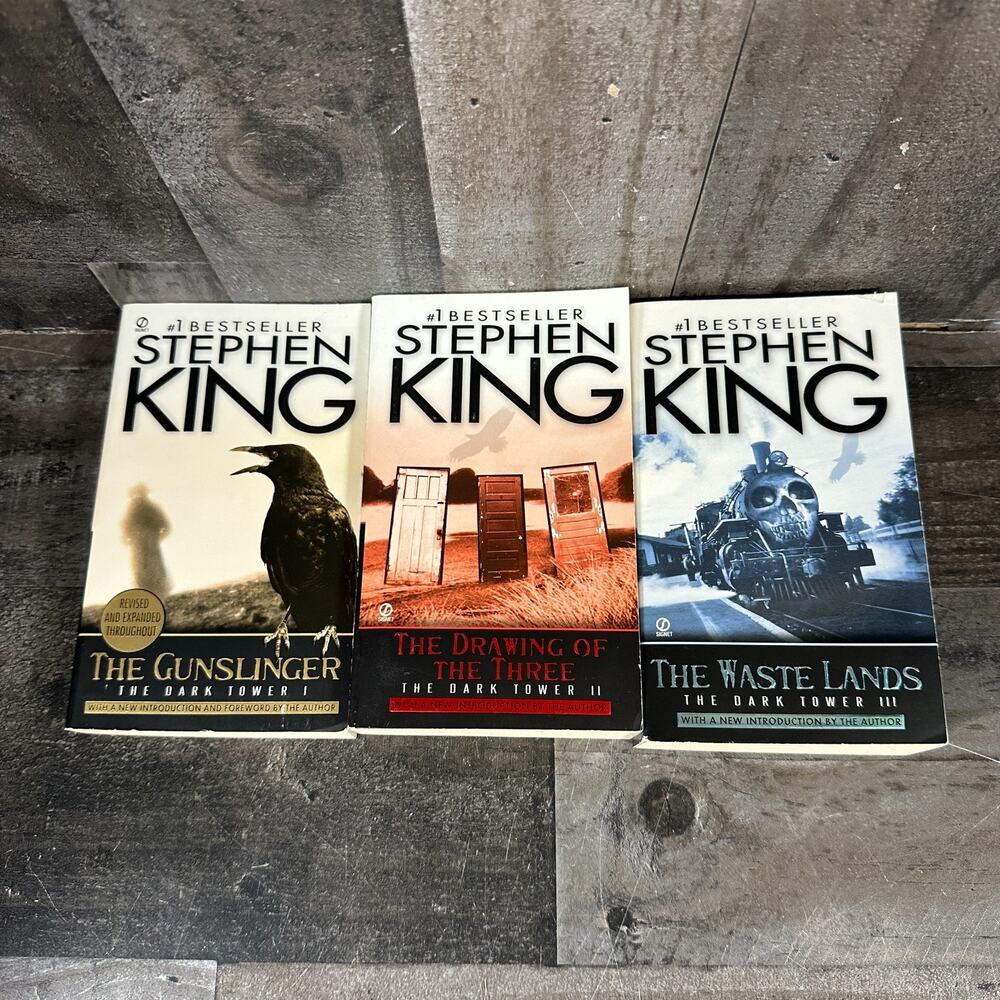 Lot of 3 Stephen King Dark Tower Paperbacks - #'s 1, 2, 3 First Signet!